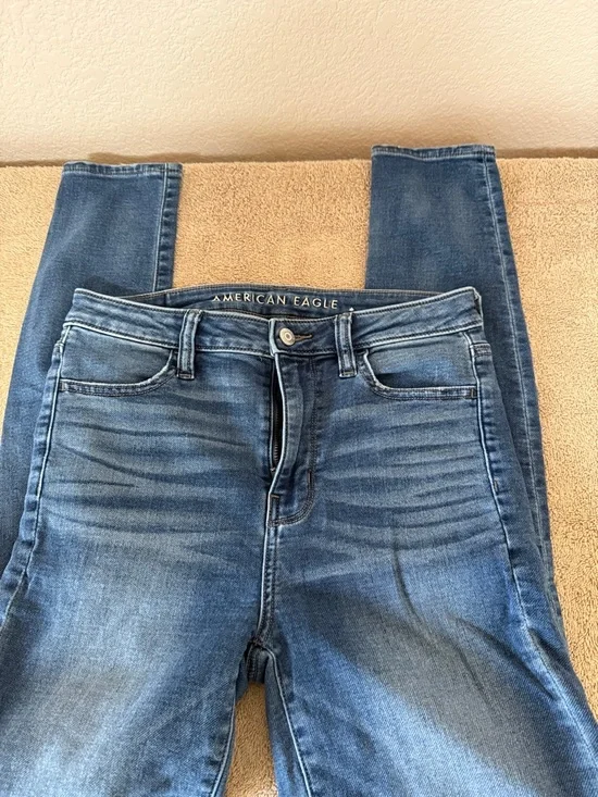 American Eagle Outfitters Women’s Medium Blue Skinny Jeans - Picture 1 of 6